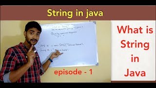 What is string and how to represent string in java || java string api || Episode - 1