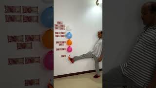 Balloon Kicking Challenge, So Difficult, How High Can You Kick It? #shorts #short