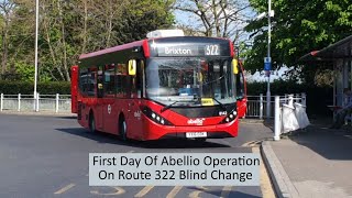 Route 322 Blind Change ( First Day Of Abellio Operation ) 30/4/22