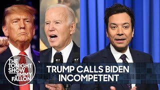 Trump Calls Biden Incompetent, George Santos Gets Replaced by Tom Suozzi | The Tonight Show