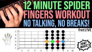 Guided Spider Fingers Exercise & Guitar Warm Up! Improve Stretching, Alternate Picking & Timing!