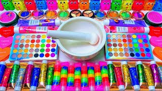 Satisfying Compilation Mixing Makeup Cosmetics into Rainbow Slime ASMR Slime Relax