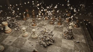 Chess Match Animation (Rigid Body Physics + Cell Fracture Blender 2.92)