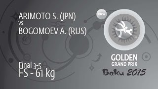 BRONZE FS - 61 kg: A. BOGOMOEV (RUS) df. S. ARIMOTO (JPN), 5-0