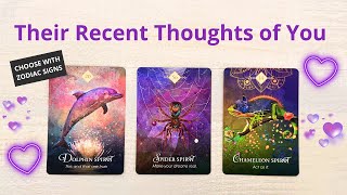 💞THEIR RECENT THOUGHTS \u0026 FEELINGS ABOUT YOU PICK A CARD 💘 LOVE TAROT READING 💑