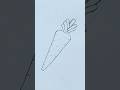 How to Draw a Carrot for Kids |  Carrot Drawing Step by Step | #shorts  #drawing #art