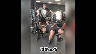 Bench press. Dmitry Rudnev. 135 kg.