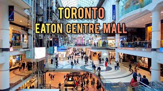 Toronto Saturday Eaton Centre Mall Walking Tour Canada 4k