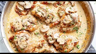 Recipe: Chicken Thighs with Creamy Mushroom Garlic Sauce – Golden, Mushroom-Laced Indulgence
