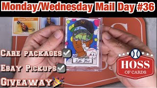 📬Monday/Wednesday Mail Day! 2 eBay Pickups(TTM ⛽️ and Topps P2020), 2 Care Packages & a Giveaway💪