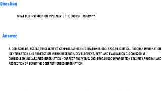 What DoD instruction implements the DoD CUI program?