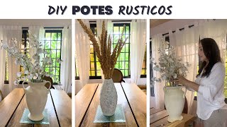 DIY JARRONES RUSTICOS en tendencia