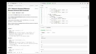 Minimum Absolute Difference Between Elements With Constraint