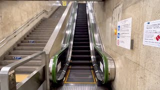 東京メトロ千代田線西日暮里駅のホームエスカレーター