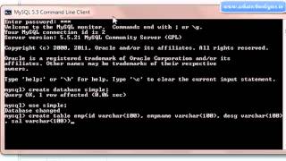 JSTL Tutorials for beginners 1 creating database and tables in mysql