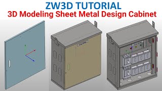 ZW3D Tutorial 9 | 3D Modeling Sheet Metal Design Cabinet