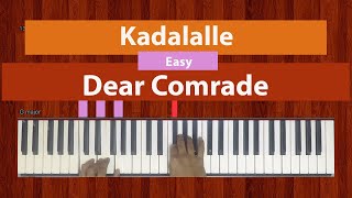 How To Play "Kadalalle" (Easy) from Dear Comrade | Bollypiano Tutorial