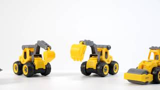 4 in 1 Take Apart Construction Vehicles｜STEM Toys｜Voltz Toys