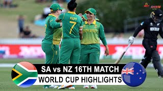 SA vs NZ 16TH MATCH WC HIGHLIGHTS 2022 | SOUTH AFRICA WOMEN vs NEW ZEALAND WOMEN WORLD CUP HIGHLIGHT