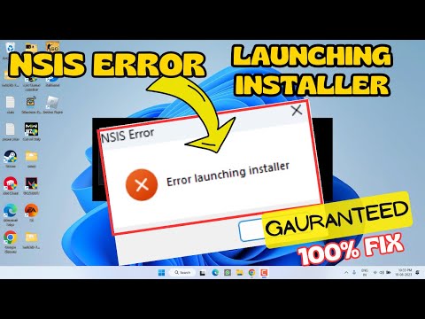 NSIS error launching installer Fix