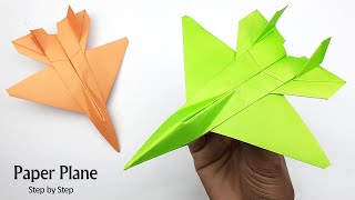 How to Make a Paper Airplane Step by Step | Origami Airplane | Easy Paper Crafts Without Glue