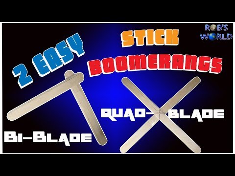 How to Make 2 Easy DIY Stick Boomerangs! (Bi & Quad-Blade) How to Make 2 Easy DIY Stick Boomerangs! (Bi & Quad-Blade)