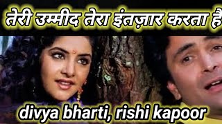 Teri umeed tera intezar || kumar sanu,sadhna sargam || rishi kapoor, divya bharti || old song