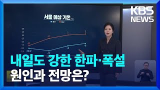 [특보] 내일(10일)도 강한 한파와 폭설…원인과 전망은? / KBS  2025.01.09.