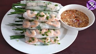 Yummy Fresh spring rolls | របៀបធ្វើគួងងាយៗ  -  SVK Daily