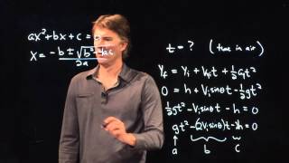 Projectile Motion Example How long to hit the ground