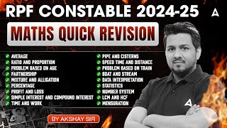 RPF Constable Maths Classes 2024 | RPF Constable Maths Complete One Shot | By Akshay Awasthi Sir