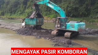 Proses Excavator Mengayak pasir komboran, Langsung dari dalam Air