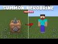 How to Summon HEROBRINE Minecraft PE (COMMAND BLOCK)