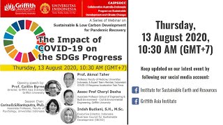 CAIPSDCC Webinar 13 ”The Impact of COVID-19 on the SDGs Progress"