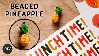 Beaded pineapple DIY 🍍 Ананас из бисера видео-туториал