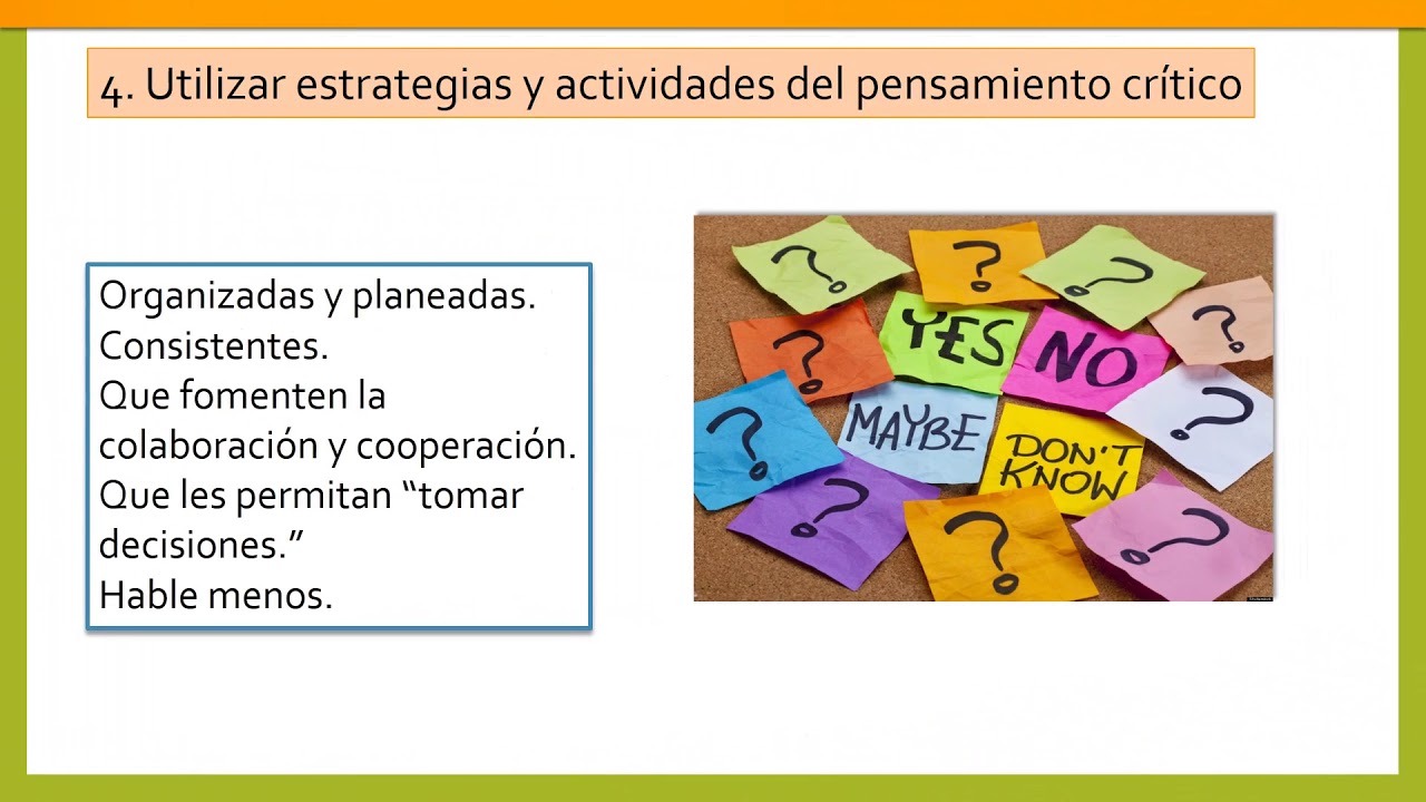 Técnicas Y Estrategias Para El Desarrollo Del Pensamiento Crítico ...