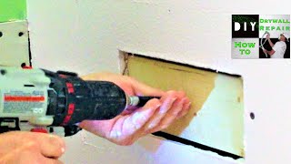 How to attach drywall on a drywall repair when theres no wood?