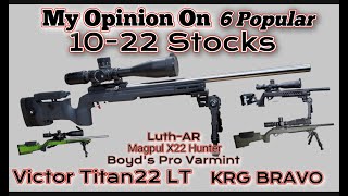 My Opinion on 6 Hot 10-22 Stocks - Victor Titan LT, Luth-AR, Magpul X22, KRG BRAVO, Boyd's Varmint