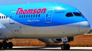 Thomson Airways - 3 Takeoffs from Rhodes - B757, B787, B767 - ATC Comms - RHO Spotting/Close Views!