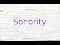 how to pronounce sonority