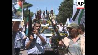 Funerals of Palestinian Nablus and Gaza car bombers.