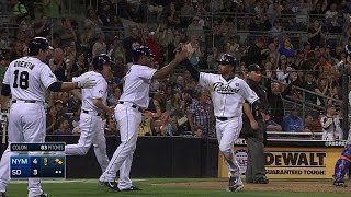 NYM@SD: Headley ties game at 4 with a two-run single