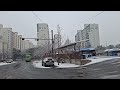 함박눈이 내리는날 시내버스 차고지에서 출발 departure from the city bus garage on a snowy day ~^^