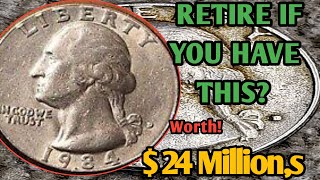 Retire Early! Look for This Rare 1984-D Washington Quarter dollar coin in Your Pocket Change!