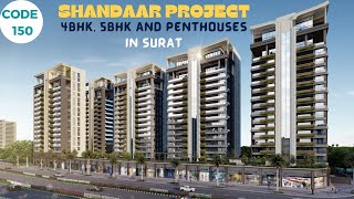 4BHK LUXURIOUS NEW PROJECT AT VESU CANAL ROAD SURAT! FLATS FOR SALE IN SURAT