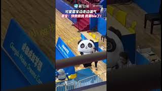 【大陸】太可愛了！成都大運會蓉寶表演太賣力把自己蹦漏氣了Rongbao at Chengdu Universiade performed too hard and leaked