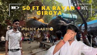 50 ft ka ravan girgya😨 || police ne aake jalaya ravan ft @Moxxvlogsss ​⁠