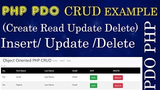 Part - 6 4 (2019) PDO DELETE| | Insert Update Delete using PHP PDO