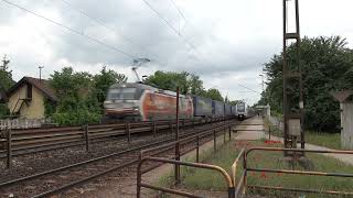 2023 - HU - Budamar 193 Vectron loco with intermodal trailers train (KLV) \