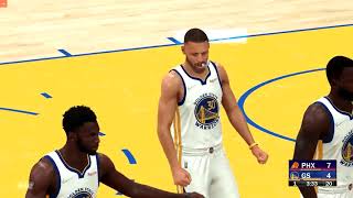 NBA2K22：克莱回归勇士，库里携手汤神维金斯三巨头再战太阳队